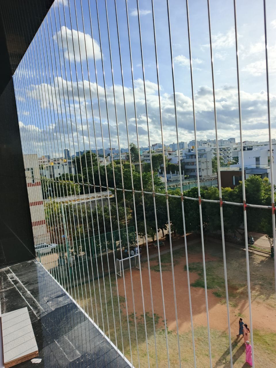 Invisible grill for balcony